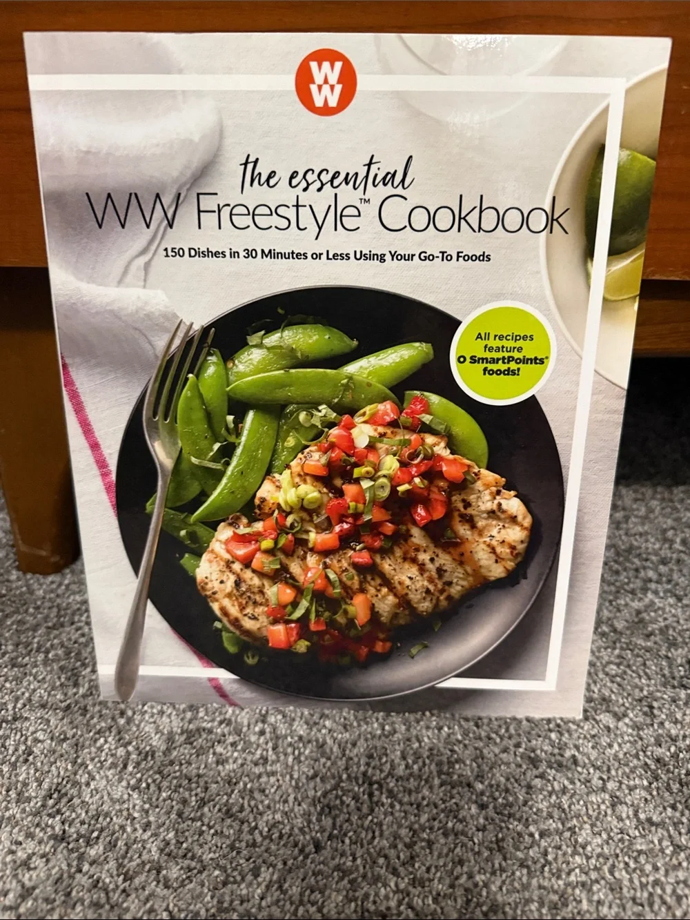 Weight Watchers Cookbook with White, Green, Red and Black Cover